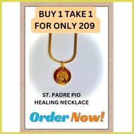 ═ ─ ❈ STAINLESS NECKLACE GOLD ST. PADRE PIO BUY 1 TAKE 1 HYPOALLERGENIC