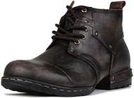 Scratch Black Metal Toe Design for Additional Shock Resistance Motorcycle Boots for Men Ankle Walkin