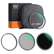 K&F Concept Magnetic Filter Kit ND1000 MCUV CPL Ultra Slim filter Easy Install Camera Lens and Filte
