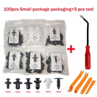 100pcs Baut Rivet Mobil Auto Fastener Clip Mixed Car Body Push Retainer Pin Rivet Bumper Mobil Alat