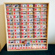 實木62格小汽車收納格, 牆上玩具 tomica 置物架, 多層車模 1:64 多美卡, 展示車架
