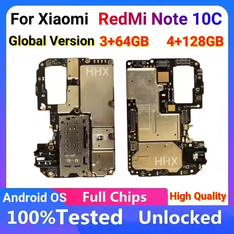 For Xiaomi Redmi 10C Motherboard Unlocked Android MIUI System Logic Board Full Chips Circuit Board 6