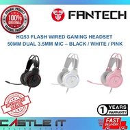 Fantech HQ53 Flash Wired Gaming Headset 50mm Dual 3.5mm Mic – Black / White / Pink