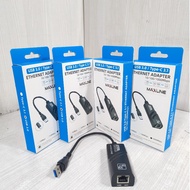 USB 3.0 Type-C 3.1 Ethernet Adapter Maxline Supports 10/100 Mbps Speed