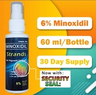 Minoxidil Strands 6% Minoxidil Topical Solution (60ml per bottle) Hair Grower beard Grower
