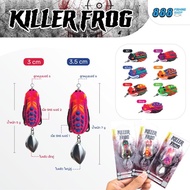 Rubber FROG 888 Model KILLER Size 3 Cm.weight 5 g. And 3.5 Cm. Weight 7 Pair Of Willow Leaves For Sn
