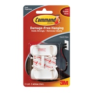 3M COMMAND 17303ANZ CORD CLIPS | CORD ORGANISERS 17303ANZ ( 2 CLIPS 3 MEDIUM STRIPS)
