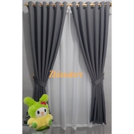 Window curtains/window curtains/hordeng/blackout window curtains minimalist dark gray height 150 cm 
