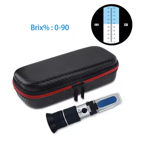 Yieryi New Shockproof Packaging Box 0~90% Brix Honey Sugar / Syrup Concentration Refractometer Handh