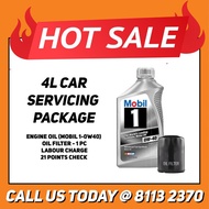 Mobil 1 0W40 4L Fully Synthetic Car Servicing Promotion Package [Asian Car]