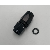 Straight Swivel Fuel AN6 -6AN Gas Oil Hose End Fittings Connector Black