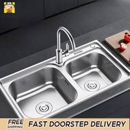 Arke Thickened Kitchen Sink Household Sink Double Sink 304 Stainless Steel Sink