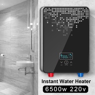 Instant Electric Water Heater Shower Bathroom Faucets Kitchen Tap Water Heater 220V 6500W Digital