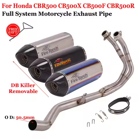 For Honda CBR500 CB500X CB500F CBR500R CBR 500 Full System Motorcycle Exhaust Escape Modify Front Li
