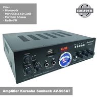 100w 2 Channels Bluetooth Karaoke Amplifier HiFi Stereo Karaoke Amplifier Sunbuck AV-505AT