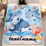 Free Customization Available - Christmas Gift Choice: Flannel Cute Dolphin Blanket, Multiple Sizes 6