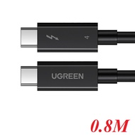 Ugreen 30389 0.8M Thunderbolt 4 cable 60hz supports 40Gbps 100W PD black US501