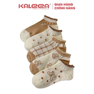 Kaleea - Set 10 Tất Cổ Thấp Hoạt Hình Cho Nữ (tặng kèm túi rút)