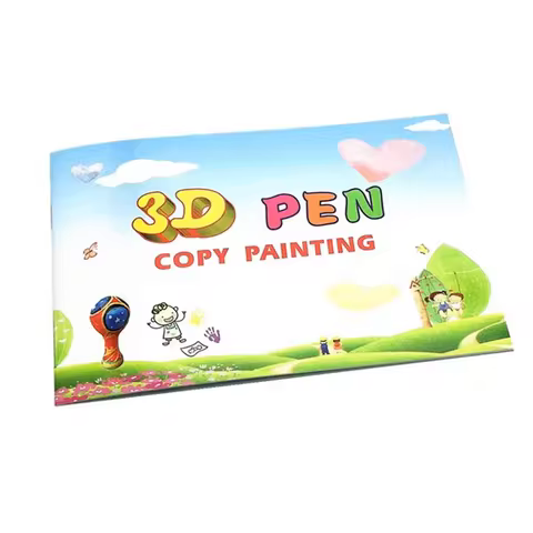 3D Printing Pen Drawing Book Reusable Colorful 14 Patterns Thick Paper Clear Plate Painting Template