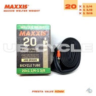 Bicycle Inner Tube 20 x 1 1/4 -1 3/8 (451) Maxxis Presta Valve 40 mm