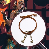 Game VALORANT Raze Bracelets Key Leather Bangles Necklace Unisex Fashion Cosplay Accessory Gifts