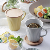 日本小倉陶器-輕量檸檬乳酪-對杯禮盒組-附杯墊(4件式)-330ml