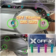 OFF-X Titanium GR5 Screw CVT Cover Skru Xmax T-Max NVX NMAX CVT Bolts Screw Full Set Universal Skru 