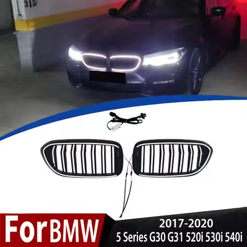 For BMW 5 Series G30 G31 520i 530i 540i 2017 2018 2019 2020 Car Front Bumper With LED Radiator Kidne