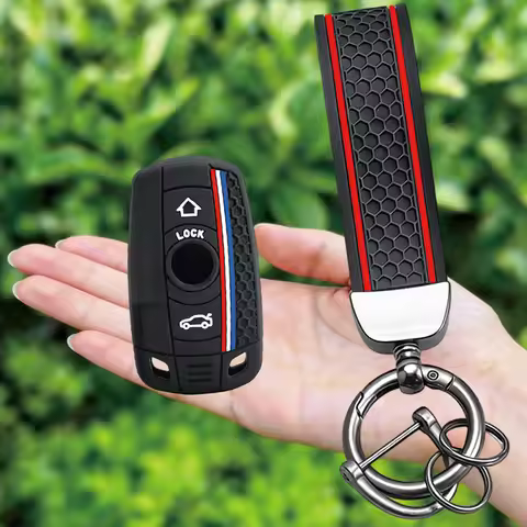 Keychain Silicone Car Key Case Key Chain For BMW E60 E61 E70 E81 E87 E90 E91 E92 X1 X5 X3 1 3 5 6 Se