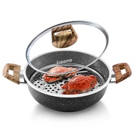 freemir Wajan dan Panci 24cm 20cm Hitam Anti Lengket Non Stick Casserole Pan Peralatan Masak