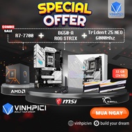 AMD COMBO Computer Set (R7 7700 + B650-A ROG STRIX + Trident Z5 Neo RGB 32GB 6000MHz DDR5 16GBx2)