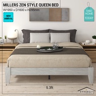 Queen Bed - MILLERS Series - 1 Color - Zen Style Queen Bed - Katil Queen Kayu - Katil Queen - Beds