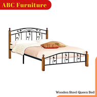 Wooden Metal Queen Bed / Queen Size Bed Frame /  Metal Bed Frame /  Katil Besi Double / Katil Besi Queen / Queen Size Bed