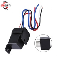 JD1912 4 Pin Relay with Smooth Plastic Housing Mounting Hole and Socket