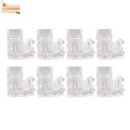 CAUSIXBDO 8pcs COB Connector, 2PIN 8mm Strip Light Connector, Professional Transparent LED Strip Con