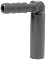 John Guest Tube-to-Hose Elbow, 3/8" Stem x 1/4" Barb, Grey