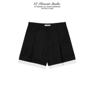 Striped Twill Shorts 67PERCENT/67% - LAYERED PINSTRIPE SHORTS