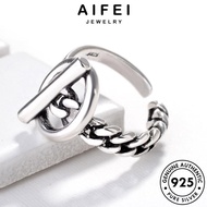 AIFEI JEWELRY Perempuan Cincin For Accessories Ring Korean Perak 925 Original Women 純銀戒指 Adjustable Silver Vintage Sterling R755