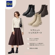 【Direct From Japan】GU Ribbed Knit Sock Boots