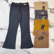 Alo embroidered cutbray pants made of premium soft jeans material