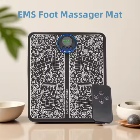 EMS Foot Massager Mat Electric TENS Feet Massager Pad Foldable Massage Mat Muscle Stimulation Fisiot