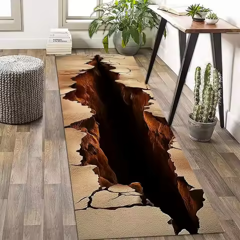 3D Rug Illusion Rug 3D Huge Crack Rug Optical Illusion Rug Deep Hole Rug Non Slip Room Rug Bedroom R