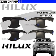 Toyota Hilux Conquest 2019 to 2023 Door Bowl Inner Garnish Cover Matte Black ( Car Accessories )