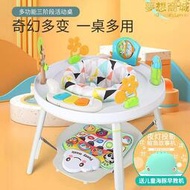 嬰兒跳跳椅寶寶學站立彈跳椅兒童健身架3-6-18個月遊戲桌哄娃神器