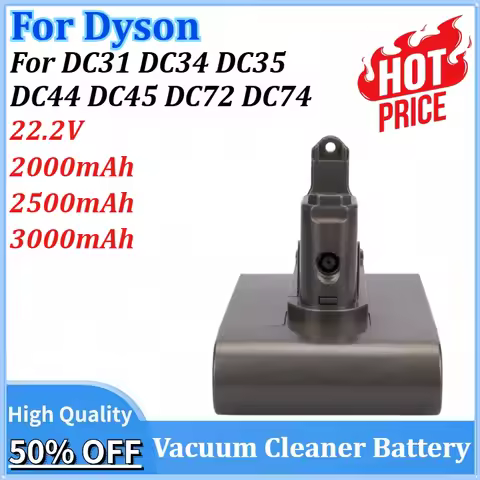 22.2V 3000mAh Vacuum Cleaner Battery for Dyson DC31 DC34 DC35 DC44 DC45 DC72 DC74 V6 V7 V8 V10 Recha