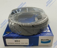 BENDIX ผ้าเบรคดรั้มหลัง WAVE125i/R/SWAVE110iWAVE100DREAM110iDREAM100NICENOVATENADASHBEATCELASMILE (M