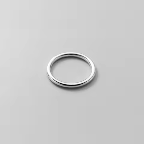 La Monada 46-60 Thin Finger Women Ring 999 Pure Silver Minimalist Rings For Women 999 Silver Fine Je