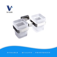 Stainless Steel 304 Wall Mounted Bathroom Toothbrush Cup Holder (VIOR)