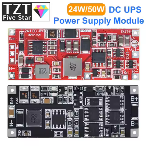 TZT DC 12V/15V 24W 1A UPS Power Supply Module Uninterruptible Power Control Board 2S V4.0CN Charging
