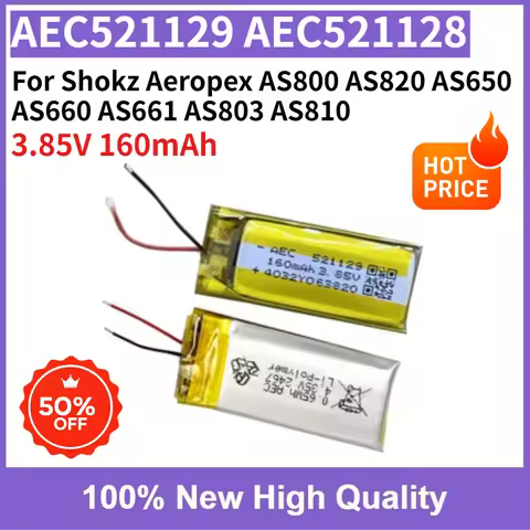 AEC521128 521129 3.85V 160mAh Battery for Shokz Aeropex AS800 AS820 AS650 AS660 AS661 AS803 AS810 Ga